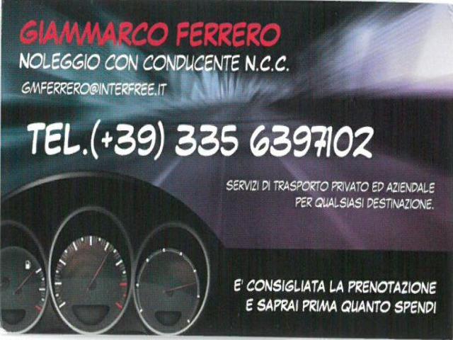 AUTONOLEGGIO CON CONDUCENTE DI GIAMMARCO FERRERO